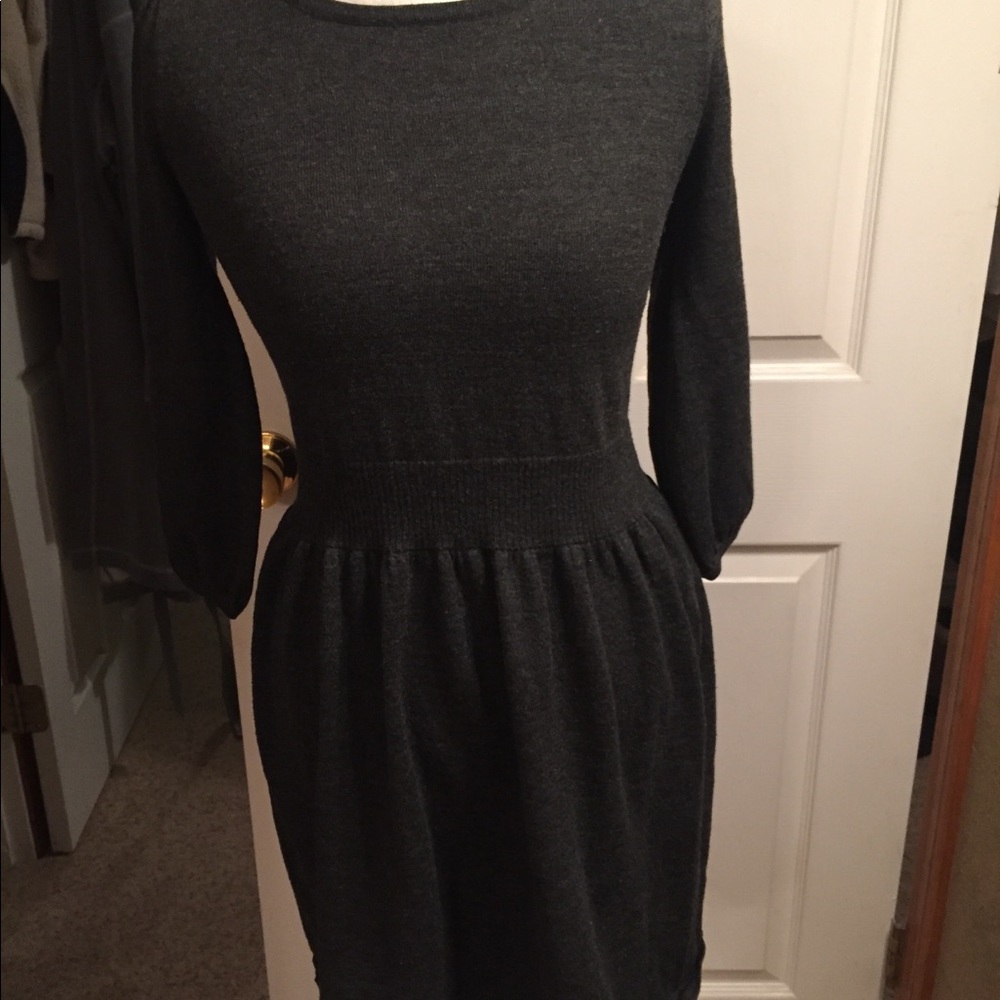 Massini Pencil-Grey Sweater Dress